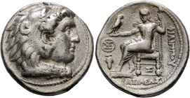 KINGS OF MACEDON. Philip III Arrhidaios, 323-317 BC. Tetradrachm (Silver, 28 mm, 16.90 g, 12 h), Babylon II, struck under Seleukos I as satrap, circa ...