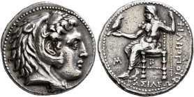 KINGS OF MACEDON. Philip III Arrhidaios, 323-317 BC. Tetradrachm (Silver, 27 mm, 17.19 g, 3 h), Babylon, struck under Archon, Dokimos, or Seleukos I, ...