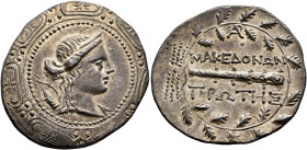 MACEDON (ROMAN PROTECTORATE), Republican period. First Meris. Circa 167-149 BC. Tetradrachm (Silver, 31 mm, 16.29 g, 8 h), a contemporary imitation. D...