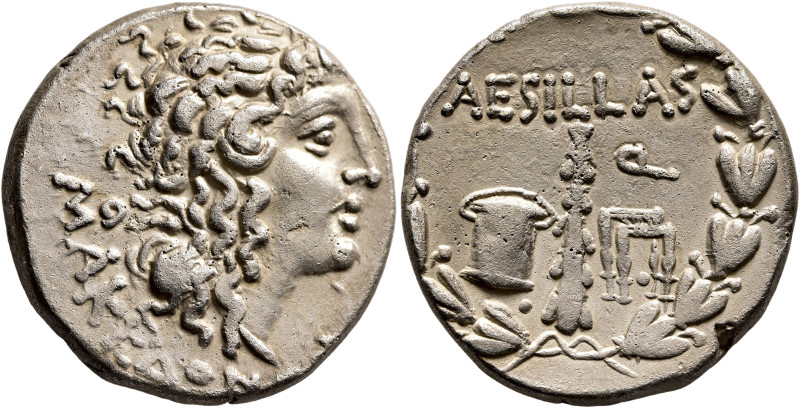 MACEDON (ROMAN PROVINCE). Aesillas, quaestor, circa 95-70 BC. Tetradrachm (Silve...