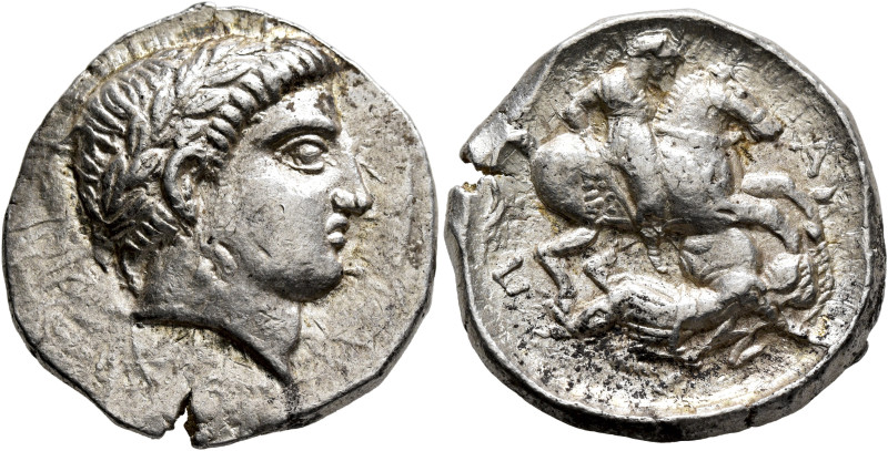 KINGS OF PAEONIA. Patraos, circa 335-315 BC. Tetradrachm (Silver, 25 mm, 12.88 g...
