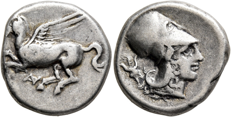 AKARNANIA. Anaktorion. Circa 350-300 BC. Stater (Silver, 19 mm, 8.24 g, 12 h). A...