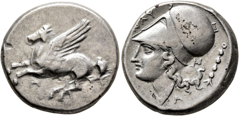 AKARNANIA. Anaktorion. Circa 350-300 BC. Stater (Silver, 21 mm, 8.27 g, 9 h). AN...