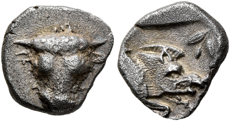 PHOKIS, Federal Coinage. Circa 457-446. Obol (Silver, 9 mm, 0.95 g, 6 h). Facing...