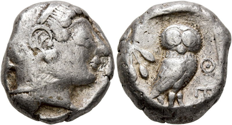 ATTICA. Athens. Circa 500/490-485/0 BC. Tetradrachm (Silver, 22 mm, 17.36 g, 12 ...