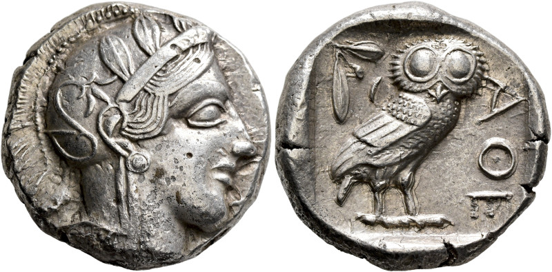 ATTICA. Athens. Circa 430s-420s BC. Tetradrachm (Silver, 23 mm, 17.11 g, 10 h). ...