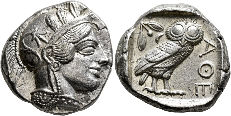 ATTICA. Athens. Circa 430s-420s BC. Tetradrachm (Silver, 24 mm, 17.20 g, 7 h). H...