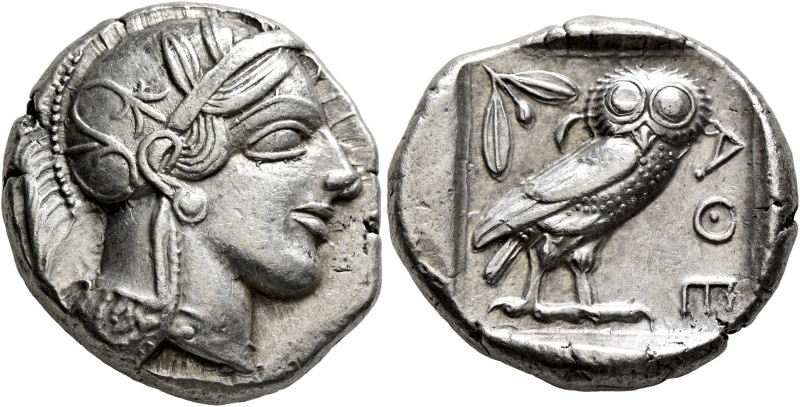ATTICA. Athens. Circa 430s-420s BC. Tetradrachm (Silver, 25 mm, 17.18 g, 10 h). ...