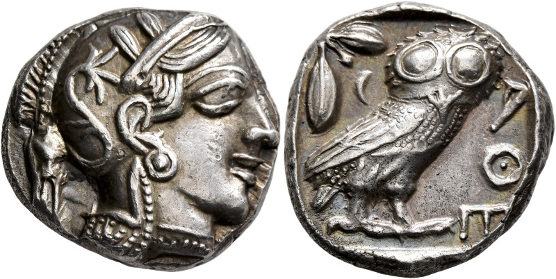 ATTICA. Athens. Circa 420s-404 BC. Tetradrachm (Silver, 24 mm, 17.20 g, 9 h). He...
