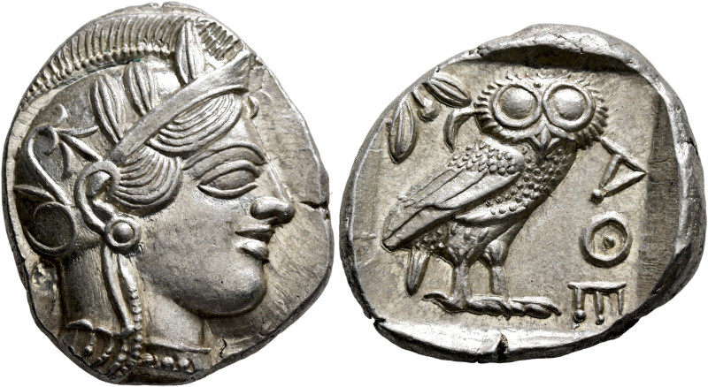ATTICA. Athens. Circa 420s-404 BC. Tetradrachm (Silver, 28 mm, 17.23 g, 4 h). He...