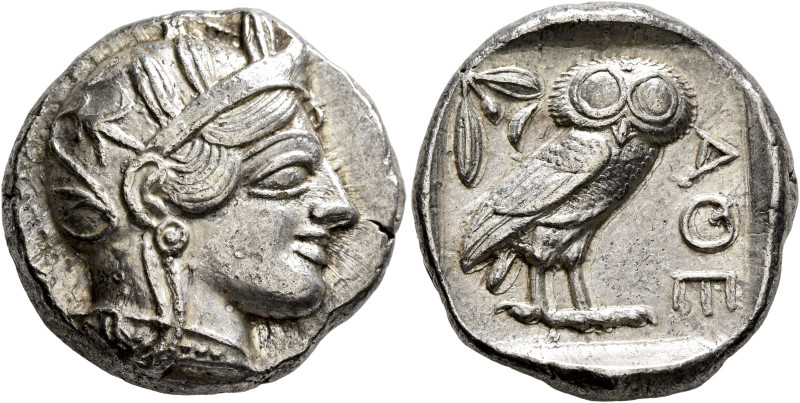 ATTICA. Athens. Circa 420s-404 BC. Tetradrachm (Silver, 24 mm, 17.19 g, 4 h). He...