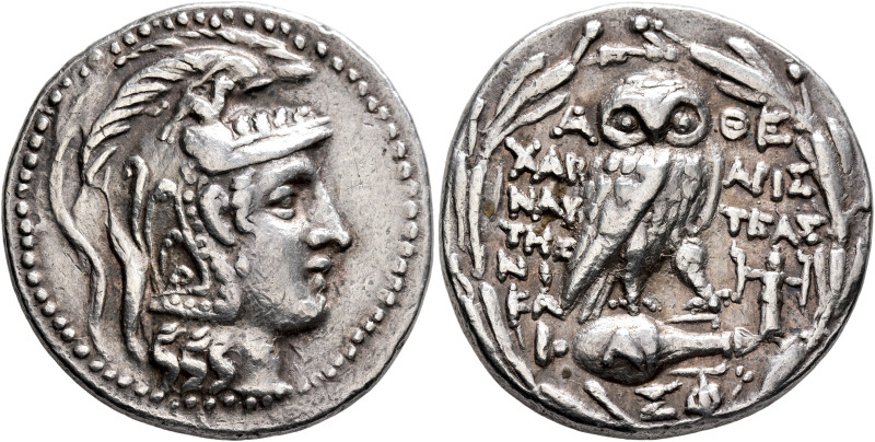 ATTICA. Athens. Circa 165-42 BC. Tetradrachm (Silver, 29 mm, 16.71 g, 12 h), Cha...