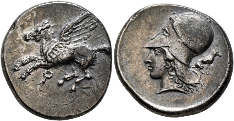 CORINTHIA. Corinth. Circa 400-375 BC. Stater (Silver, 23 mm, 8.37 g, 9 h). Ϙ Peg...