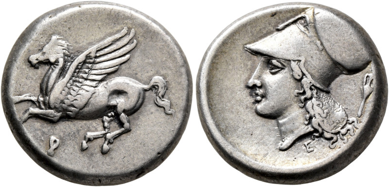 CORINTHIA. Corinth. Circa 400-375 BC. Stater (Silver, 21 mm, 8.61 g, 12 h). Ϙ Pe...