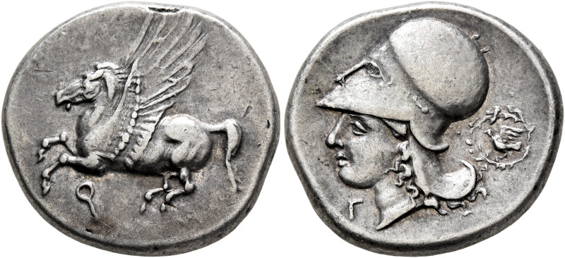 CORINTHIA. Corinth. Circa 375-300 BC. Stater (Silver, 22 mm, 8.51 g, 12 h). Ϙ Pe...