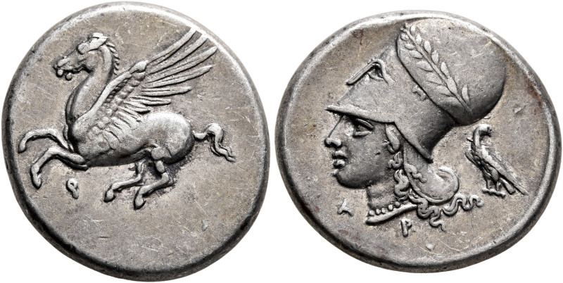 CORINTHIA. Corinth. Circa 375-300 BC. Stater (Silver, 21 mm, 8.51 g, 3 h). Ϙ Peg...