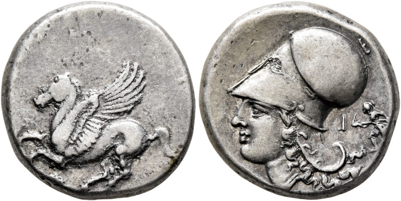 CORINTHIA. Corinth. Circa 375-300 BC. Stater (Silver, 21 mm, 8.55 g, 3 h). Ϙ Peg...