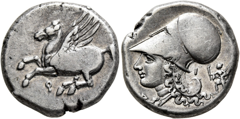 CORINTHIA. Corinth. Circa 375-300 BC. Stater (Silver, 20 mm, 8.66 g, 9 h). Ϙ Peg...