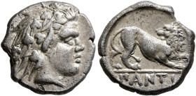 CIMMERIAN BOSPOROS. Pantikapaion. Circa 370-355 BC. Hemidrachm (Silver, 14 mm, 2.57 g, 3 h). Head of a young satyr with animal ears to right, wearing ...