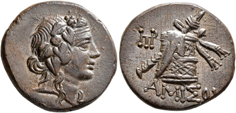 PONTOS. Amisos. Time of Mithradates VI Eupator, circa 85-65 BC. AE (Bronze, 22 m...