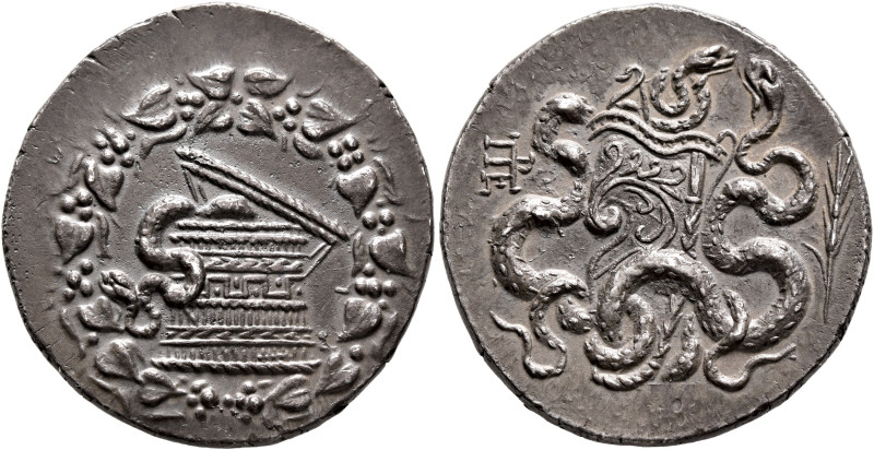 MYSIA. Pergamon. Circa 166-67 BC. Cistophorus (Silver, 28 mm, 12.63 g, 12 h), ci...
