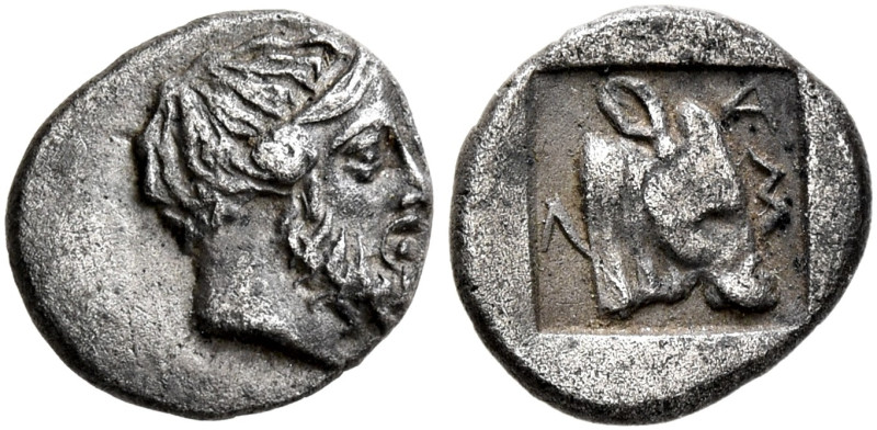 TROAS. Lamponeia. Late 5th-early 4th centuries BC. Obol (Silver, 8 mm, 0.49 g, 1...
