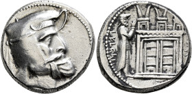 KINGS OF PERSIS. Oborzos (Vabharz), early-mid 3rd century BC. Tetradrachm (Silver, 25.5 mm, 17.16 g, 1 h), Istakhr (Persepolis). Head of Oborzos to ri...
