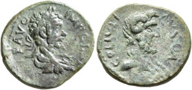 MACEDON. Cassandraea. Septimius Severus, 193-211. Assarion (Bronze, 19 mm, 4.14 g, 7 h). IMP C L SEP SEVER AVG Laureate, draped and cuirassed bust rig...