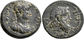 CORINTHIA. Corinth. Hadrian, 117-138. 'As' (Bronze, 23 mm, 7.30 g, 6 h), circa 128-138. IMP CAES TRA HADR AVG Laureate, draped and cuirassed bust of H...