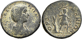 ARCADIA. Orchomenus. Julia Domna, Augusta, 193-217. Assarion (Bronze, 22 mm, 5.32 g, 7 h), c. 198-205. IOVΛΙΑ ΔΟMNA [...] Draped bust of Julia Domna t...