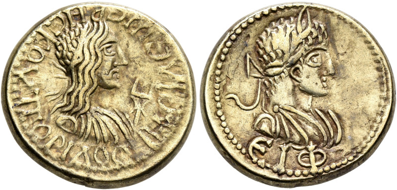 KINGS OF BOSPORUS. Rhescuporis II, with Elagabalus, 211/2-226/7. Stater (Electru...