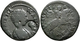 PAPHLAGONIA. Amastris. Julia Maesa, Augusta, 218-224/5. Tetrassarion (Bronze, 24 mm, 5.91 g, 12 h). ΙΟΥΛΙΑΝ ΜΑΙϹΑΝ ϹЄΒ diademed and draped bust of Jul...