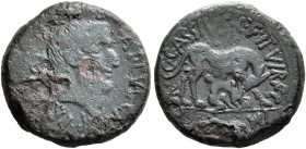 BITHYNIA. Apamea. Augustus, 27 BC-AD 14. AE (Bronze, 16 mm, 3.00 g, 12 h), Appius Claudius Pulcher, proconsul, and C. Cassius C.f., duovir, 27 BC. AP ...