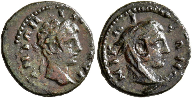 BITHYNIA. Nicaea. Caracalla, 198-217. AE (Bronze, 16 mm, 2.05 g, 6 h). ANTONINOC...