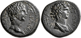 MYSIA. Attaea. Trajan, 98-117. Hemiassarion (Bronze, 18 mm, 3.70 g, 1 h). AT KAICAPA CЄB Laureate head of Trajan to right. Rev. ΑΤΤΑΙΤΩΝ Draped bust o...