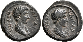 MYSIA. Pergamum. Britannicus, with Nero as Caesar, 41-55. AE (Bronze, 17 mm, 3.25 g). BPЄTANNIKOC KAICAP Bareheaded an and draped bust of Britannicus ...