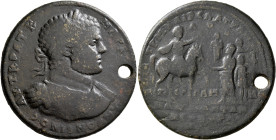 MYSIA. Pergamum. Caracalla, 198-217. Medallion (Orichalcum, 45 mm, 42.65 g, 6 h). AVTKPAT K MAPKOC AVP ANTΩNЄINOC Laureate and cuirassed bust of Carac...