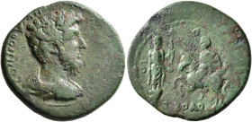 TROAS. Alexandria Troas. Commodus, 177-192. Diassarion (Bronze, 25 mm, 8.00 g, 6 h), 184-190. COMMODV[S ANTONINVS AV] Bare-headed, draped and cuirasse...