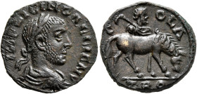TROAS. Alexandria Troas. Gallienus, 253-268. 'As' (Bronze, 19 mm, 4.34 g, 6 h), circa 253-260. IMP LICIN GALLIENV Laureate, draped and cuirassed bust ...