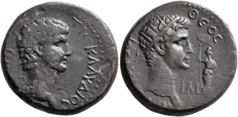 TROAS. Ilium. Claudius, with Divus Augustus, 41-54. Diassarion (Bronze, 24 mm, 1...