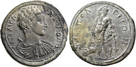 LYDIA. Tripolis. Commodus, as Caesar, 166-177. Oktassarion (Bronze, 37 mm, 23.55 g, 6 h), circa 176-177. ΑΥΤ ΚΑΙϹ Λ ΑΥΡ ΚΟΜΟΔΟϹ Bare-headed, draped an...