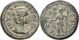 PHRYGIA. Cotiaeum. Julia Domna, Augusta, 193-217. Diassarion (Bronze, 23 mm, 6.61 g, 7 h). IOΛIA CЄBACTH Draped bust of Julia Domna to right. Rev. KOT...