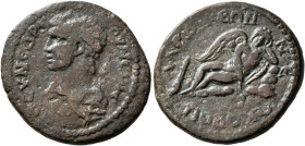 PHRYGIA. Laodicea ad Lycum. Pseudo-autonomous issue. AE (Bronze, 27 mm, 8.54 g, 6 h), time of Caracalla to Elagabalus, 198-222. ϹΥΝЄΔΡΙΟΥ ΝЄΩΝ Diademe...