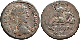 PHRYGIA. Laodicea ad Lycum. Elagabalus, 218-222. Diassarion (Bronze, 24 mm, 7.10 g, 6 h). ΑΥΤ Κ Μ ΑΥΡ ΑΝΤΩΝЄΙΝΟϹ Laureate, draped and cuirassed bust o...