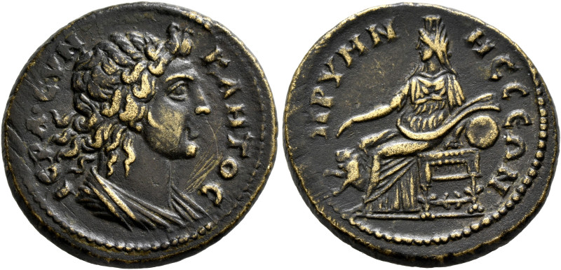 PHRYGIA. Prymnessus. Pseudo-autonomous issue. Triassarion (Orichalcum, 26 mm, 11...