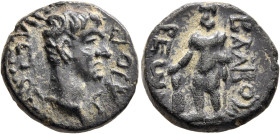 LYCIA. Balbura. Gaius (Caligula), 37-41. Assarion (Bronze, 18 mm, 4.72 g, 11 h). ΓΑΙΟC CЄΒACΤΟC Bare head of Caligula to right. Rev. ΒΑΛΒΟΥ-ΡEⲰ[Ν] Her...