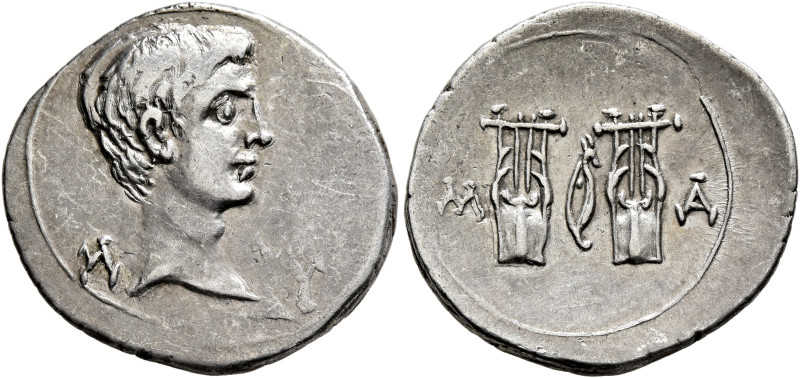 LYCIAN LEAGUE. Augustus, 27 BC-AD 14. Drachm (Silver, 21 mm, 3.45 g, 12 h), Masi...