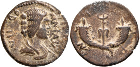 PISIDIA. Antiochia. Julia Domna, Augusta, 193-217. 'As' (Bronze, 20 mm, 3.68 g, 6 h). IVLIA DOMNA AVG Draped bust of Julia Domna to right. Rev. AN-TI-...
