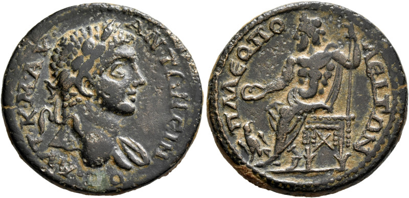 PISIDIA. Palaeopolis. Elagabalus, 218-222. Triassarion (Orichalcum, 25 mm, 9.35 ...