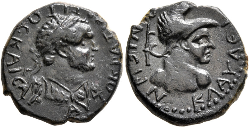 LYCAONIA. Iconium. Titus, 79-81. Assarion (Bronze, 21 mm, 6.59 g, 6 h). AYTOKPAT...